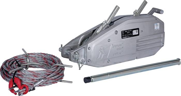 Seilzug Modell TU Nutzkraft 3200 daN Seil-D.16,3mm Seillänge 20m m.Seil GREIFZUG-0