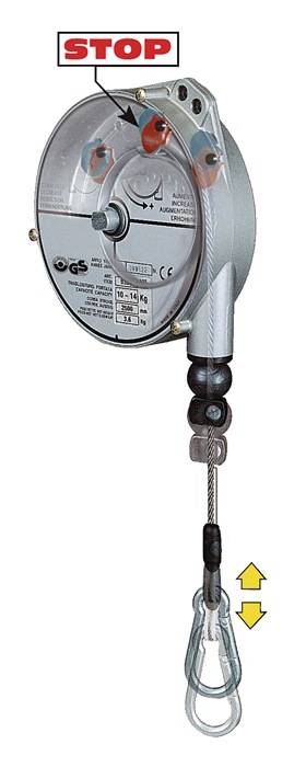 Federzug TCN 9346 Trgf.2-4kg Edelstahl-Drahtseil Seillänge 2,5m-0