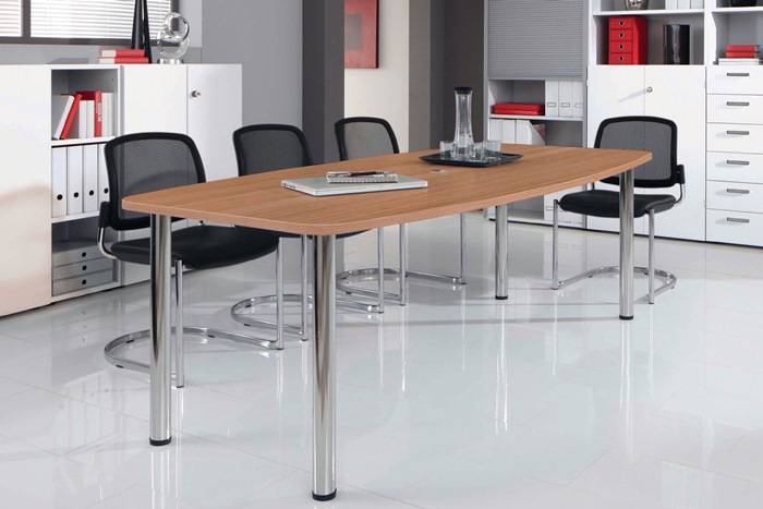 Konferenztisch B2200xT1030xH720-740 Nussbaumdekor HAMMERBACHER-0