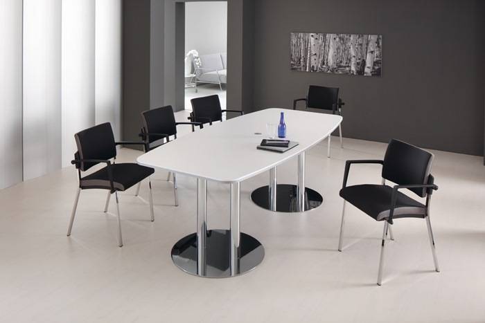 Konferenztisch 220x103/83 Grau/Chrom-0