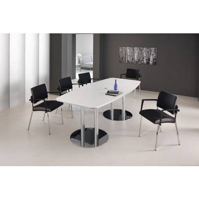 Konferenztisch 220x103/83 Grau/Chrom-0