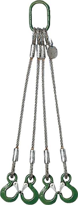 Drahtseilkrangeschirr 4sträng.m.Ovalr.4-Sicherheitsösenh.L1000xD12mm Trgf.2300kg-0