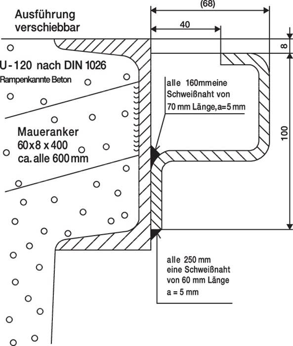 Überfahrbrücke Alu.natur L410xB1250mm Trgf.4000kg ALTEC-1