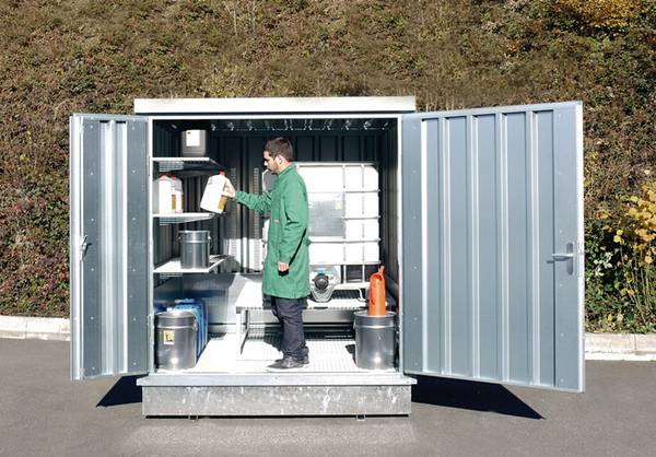 Lagercontainer B2100xT2170xH2400mm mont.f.die aktive Lagerung verz.Vol.1040lSÄBU
