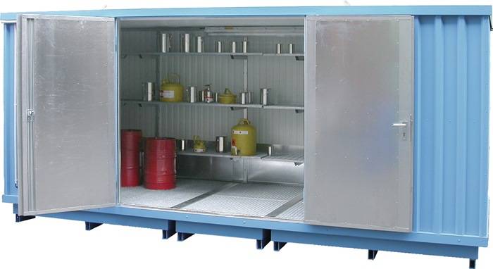 Lagercontainer B2075xT1075xH2385mm isol.gem.GHS 1-4 verz.Auffangvol.300l-0