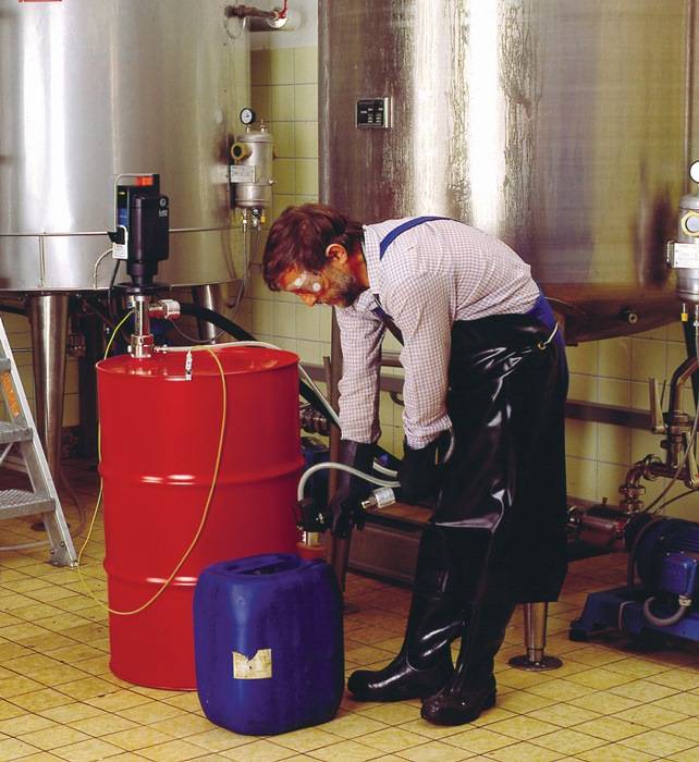 Elektrisches Fasspumpen-Set für Lösemittel explosionsgeschützt Restentleerung Zubehör vormontiert. Lutz-Pumpen-1