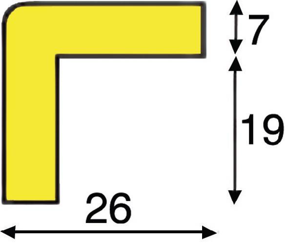 Eckschutzprofil Typ E, L 5000 mm gelb/schwarz selbstklebend - Artikel: 7830105707-1