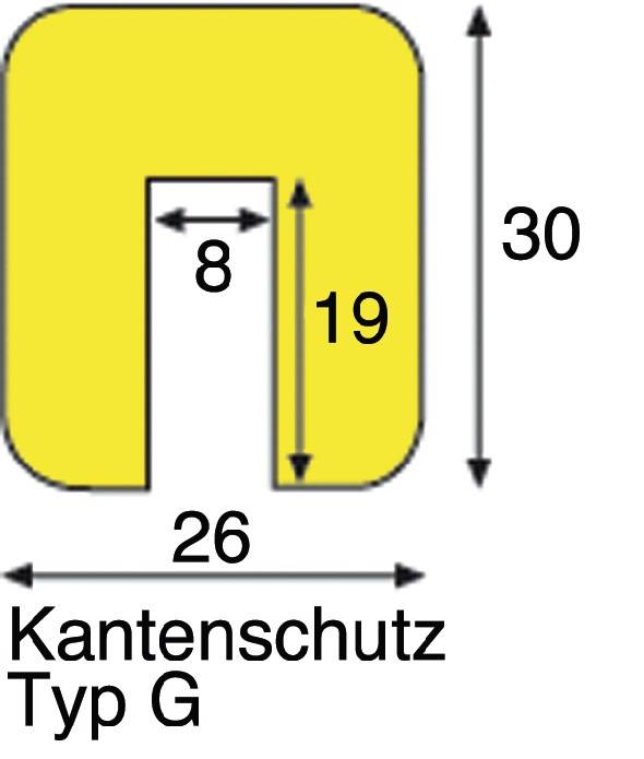Kantenschutz Typ G, L 1000 mm gelb/schwarz selbstklebend - Artikel: 7830105718-1