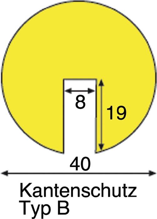 Kantenschutz gelb-schwarz 5000mm PUR-Schaum Typ B-1