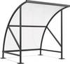Überdachung SWING im Rundbogen-Design, Breite 2.040 mm, RAL 7016 anthr