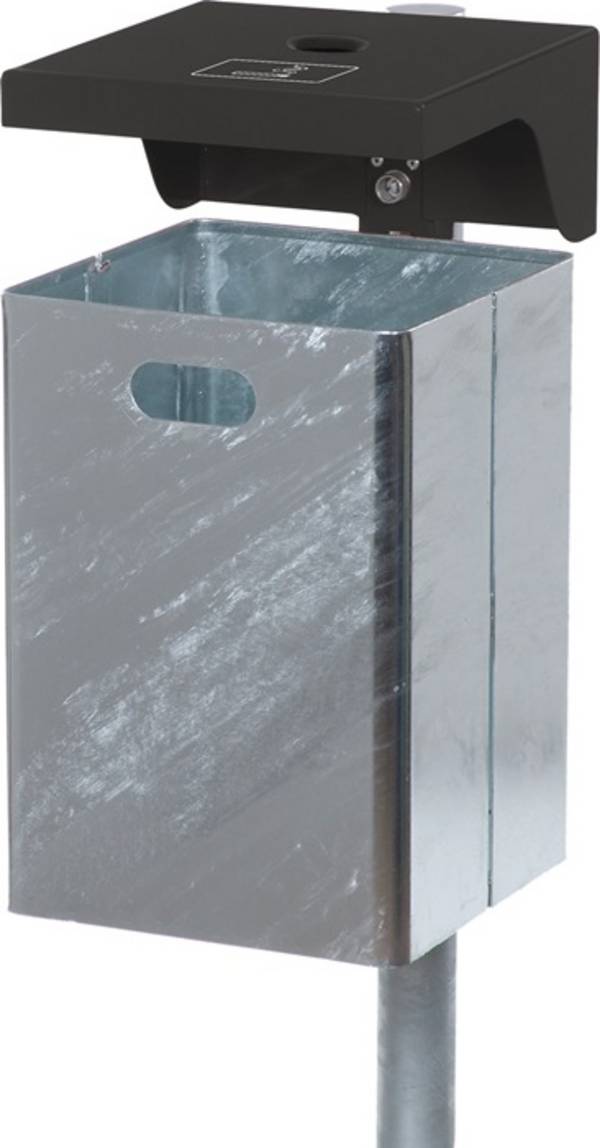 Abfallbehälter H600xB310xT360mm 40l verzinkt/anthrazit-eisenglimmer RENNER