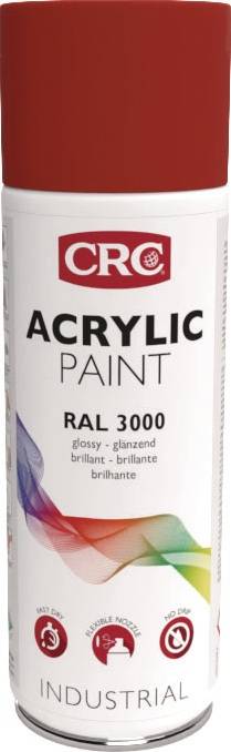 Farbschutzlackspray ACRYLIC PAINT feuerrot glänzend RAL 3000 400ml Spraydose CRC-0