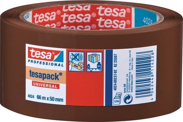 Verpackungsklebeband PP tesapack® 4024 chamois L.66m B.50mm Rl.-0