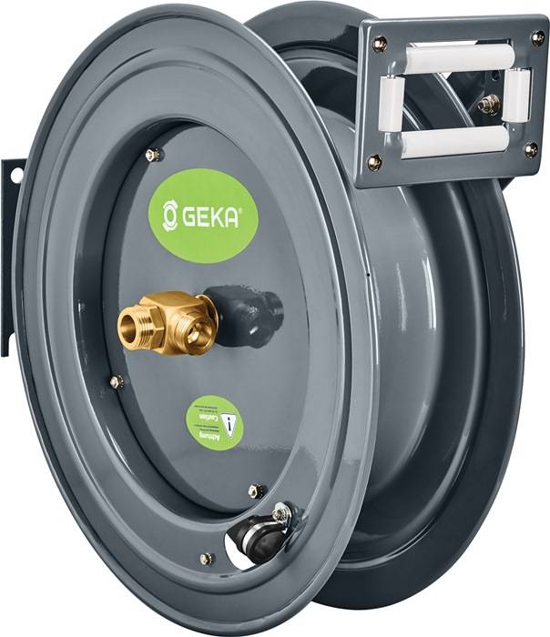 Schlauchaufroller PA20 Anschl.-Gew.33,25mm G 1 AG Zoll pulv.STA GEKA-0