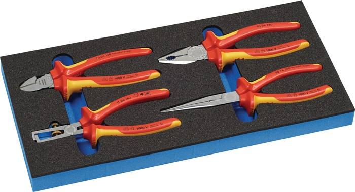 Werkzeugmodul 4-tlg.1/3-Modul VDE-Zangensatz KNIPEX-0