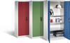 C+P XXL Stahlschrank, Werkzeugschrank, Geräteschrank, abschließbar, 4 Fachböden, Korpus lichtgrau, Front enzianblau, 1.9