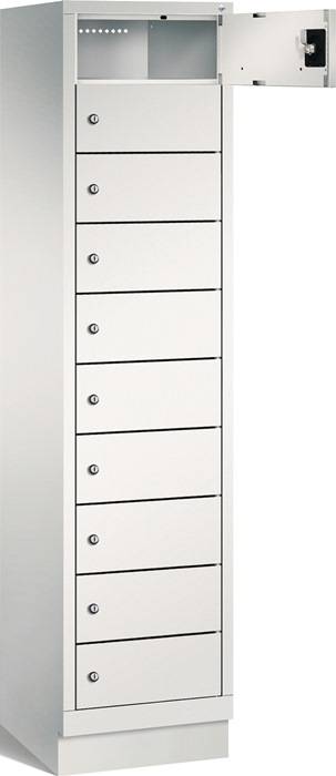 Laptopschrank S 3000 Evolo, Serie Evolo, Korpus: RAL 7035 Lichtgrau, Front: RAL 7035 Lichtgrau-2