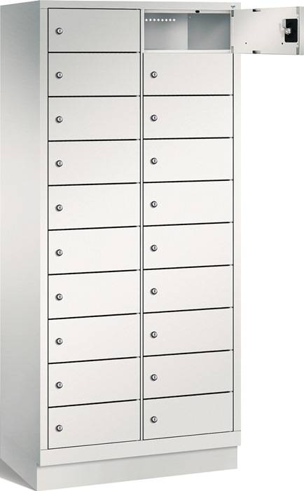 C+P Schließfachschrank Evolo, H1800xB810xT500mm, 7035/7035-2