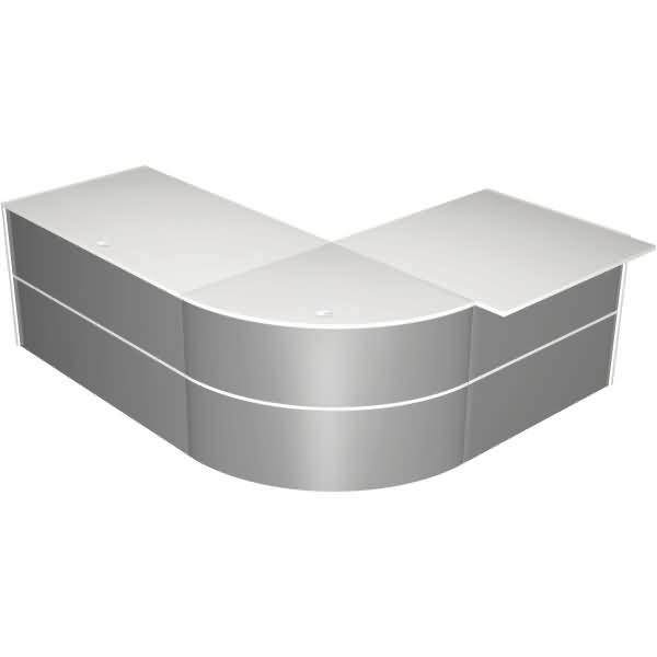 Kompakt-Ecktheke Padua BxT 232x183cm silber/weiß-0