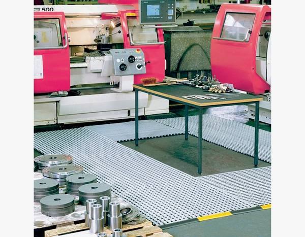 Industrierost Zuschnitt B800xS18mm silbergrau PE/Kautschuk