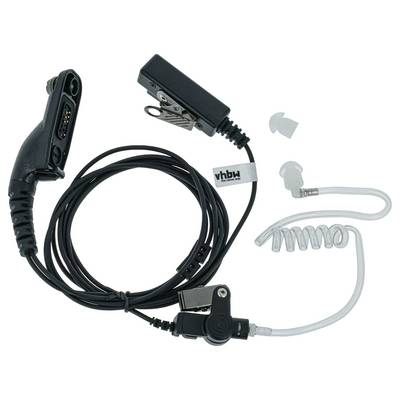 vhbw Headset kompatibel mit Motorola DGP 4150 + | DGP 4150, APX 7000XE P25 Funkgerät mit PTT Mikrofon - transparent-0