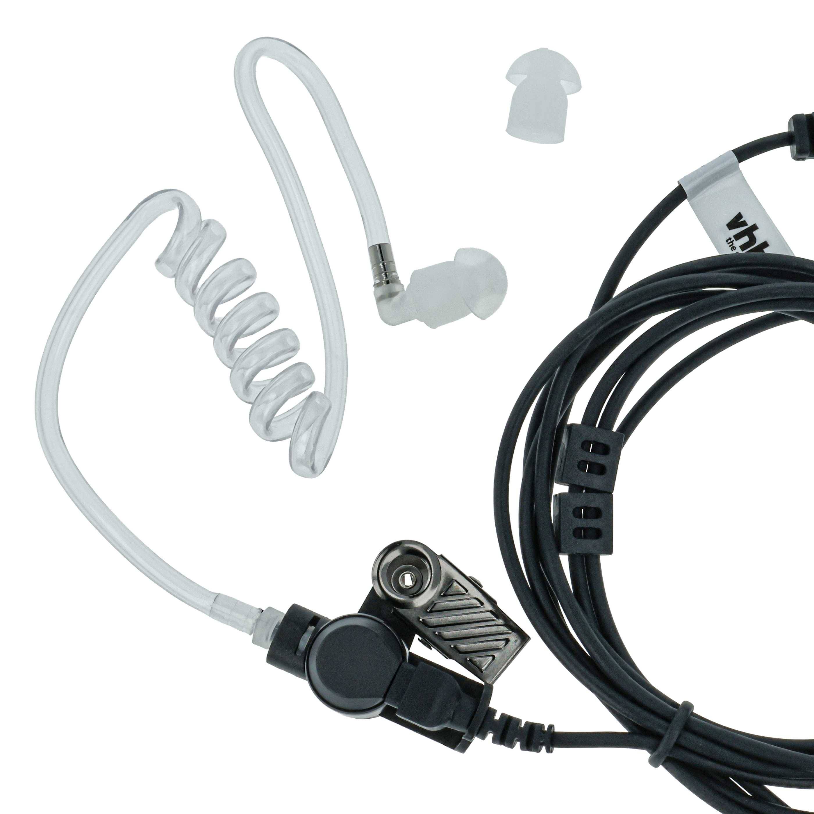 vhbw Headset kompatibel mit Motorola DGP 4150 + | DGP 4150, APX 7000XE P25 Funkgerät mit PTT Mikrofon - transparent-3