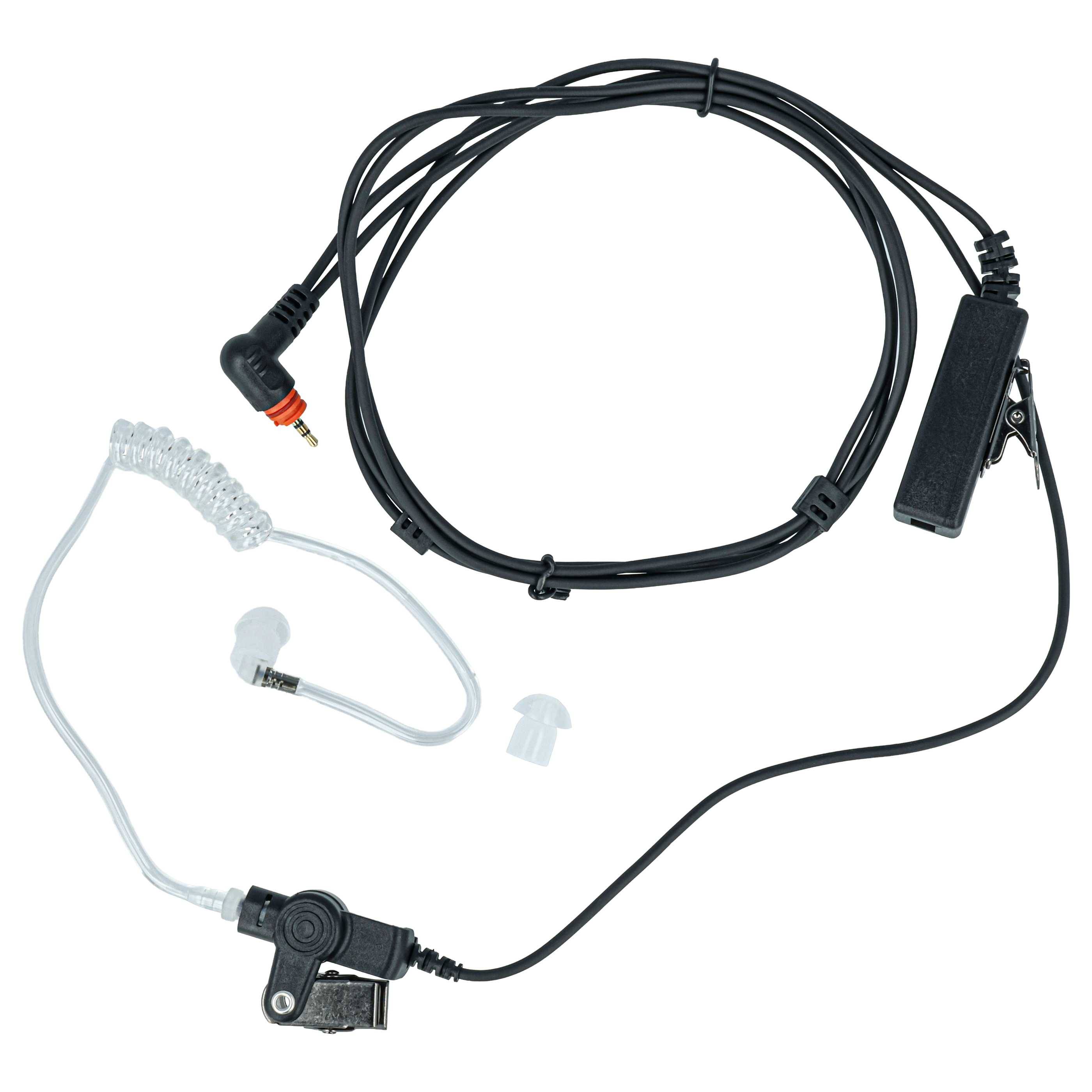 vhbw Headset kompatibel mit Motorola SL7550 | SL1K, SL4010, SL1600, SL4000, SL7500, SL1M Funkgerät - schwarz-0