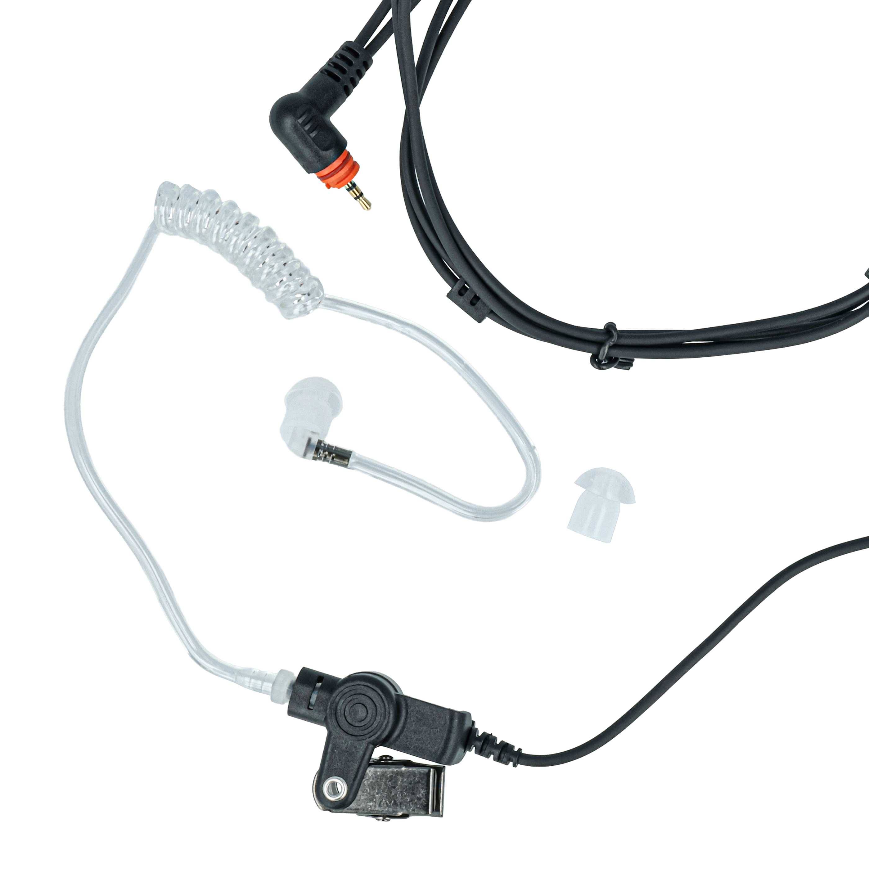 vhbw Headset kompatibel mit Motorola SL7550 | SL1K, SL4010, SL1600, SL4000, SL7500, SL1M Funkgerät - schwarz-3