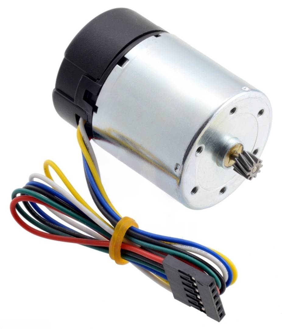 Pololu 24V Motor w/ 64 CPR Encoder for 37D Gearmotors No Gearbox Helical Pinion-0