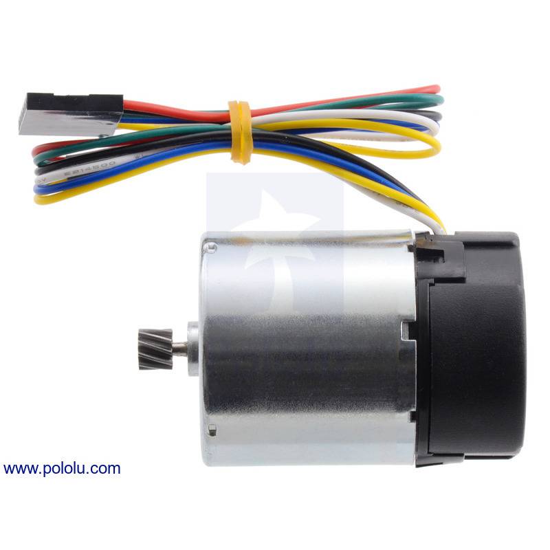 Pololu 24V Motor w/ 64 CPR Encoder for 37D Gearmotors No Gearbox Helical Pinion-1