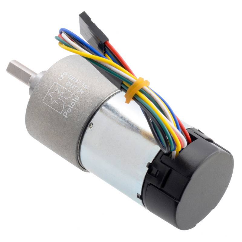 Pololu 150:1 Metal Gearmotor 37Dx73L mm 24V with 64 CPR Encoder (Helical Pinion)-2
