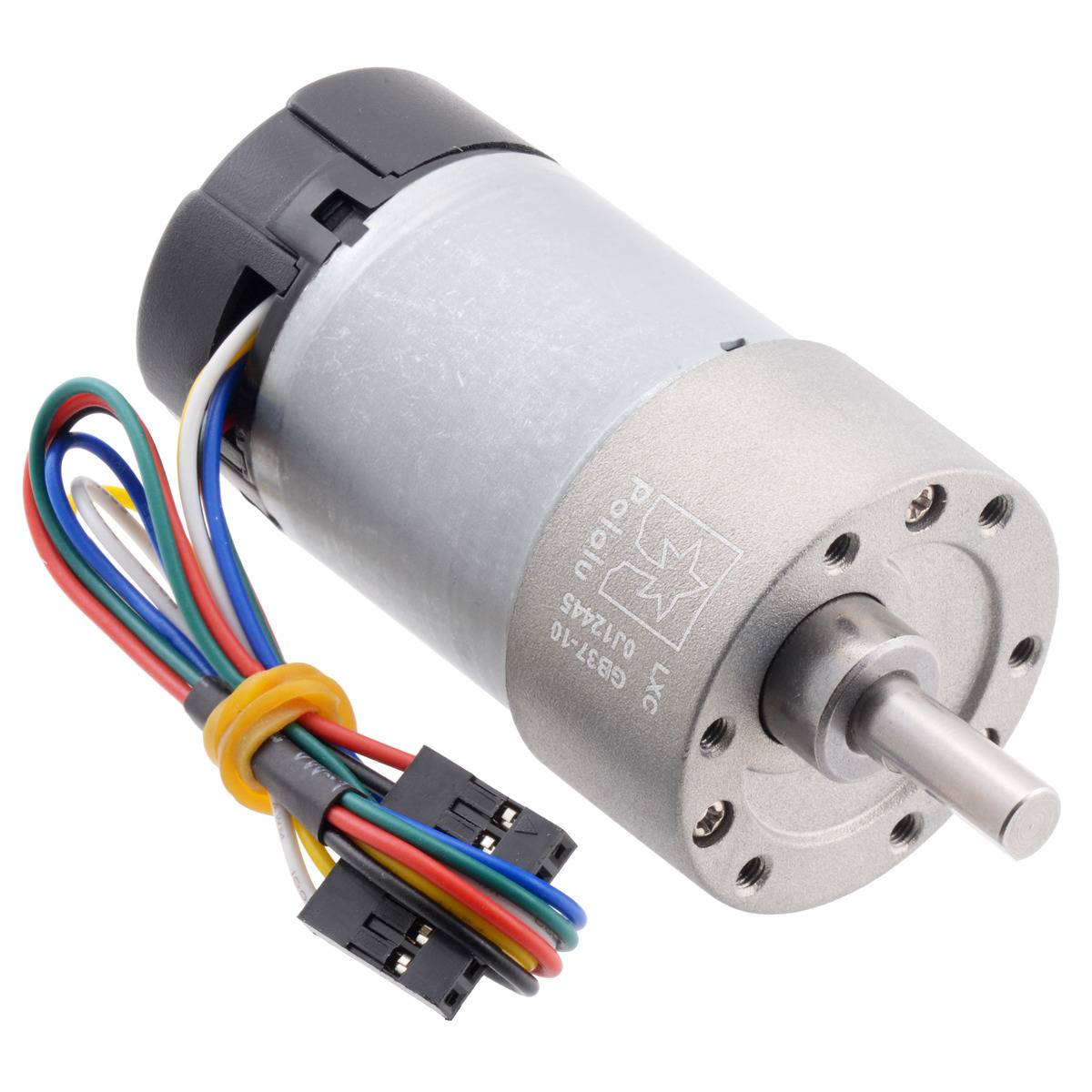 Pololu 10:1 Metal Gearmotor 37Dx65L mm 12V with 64 CPR Encoder (Helical Pinion)-0