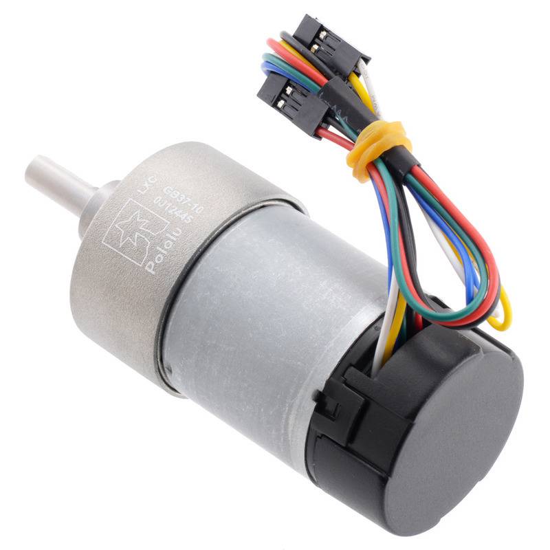 Pololu 10:1 Metal Gearmotor 37Dx65L mm 12V with 64 CPR Encoder (Helical Pinion)-3