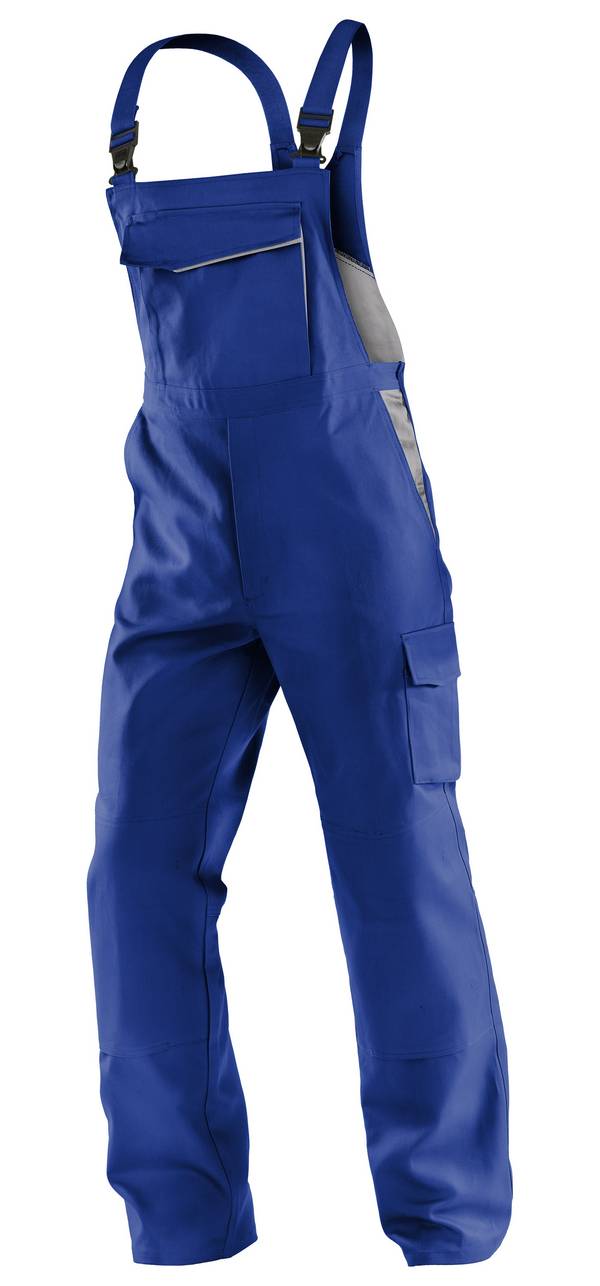 IDENTIQ cotton Latzhose, kbl.blau/mittelgrau, 118