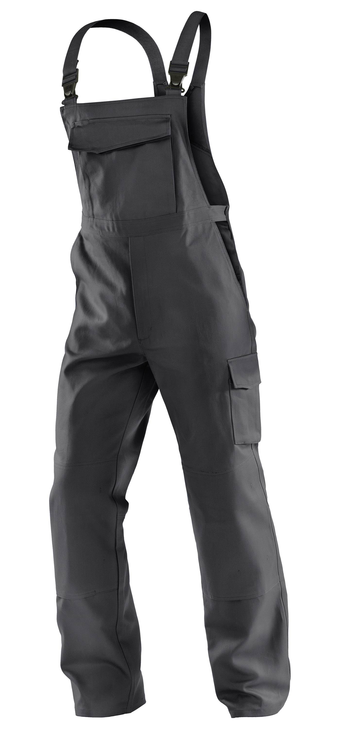IDENTIQ cotton Latzhose, anthrazit/schwarz, 110-0