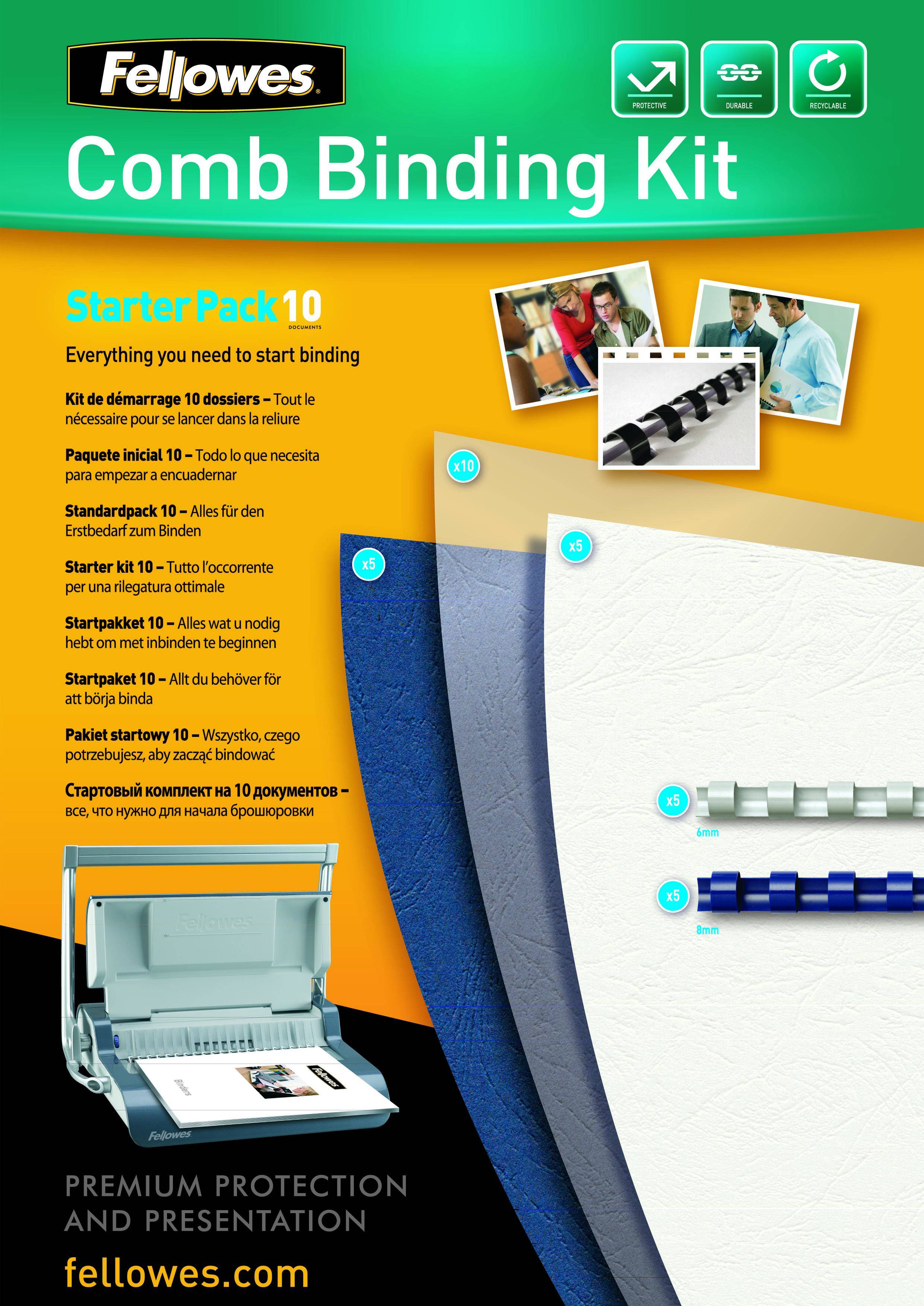 Fellowes Starter Kit - A4 (210 x 297 mm) - 10 - Stck. Bindekamm-1