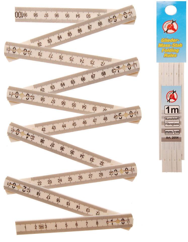 Gliedermaßstab 10 Glieder 1 m-2