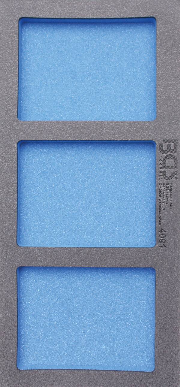 BGS 4091 Werkstattwageneinlage 1/3, leer: 3 Ablage fächer, 408 x 189 x 32 mm