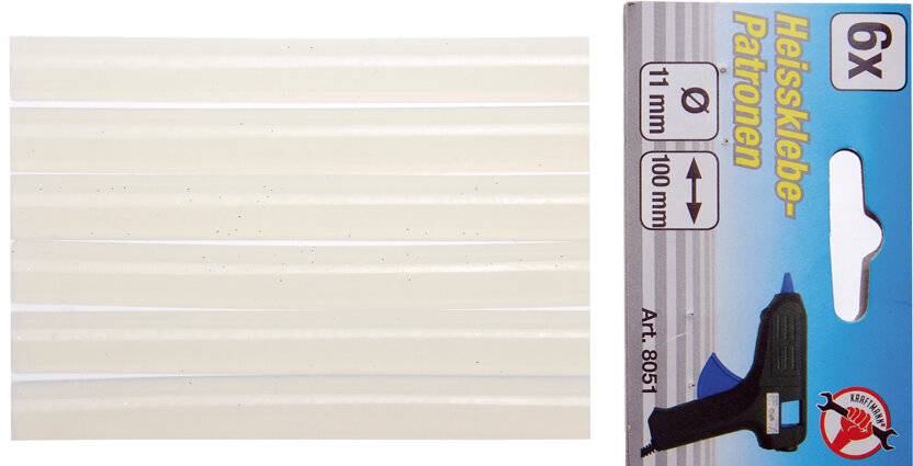 Heißklebe-Patronen transparent Ø 11 mm, 100 mm 6-tlg.-3