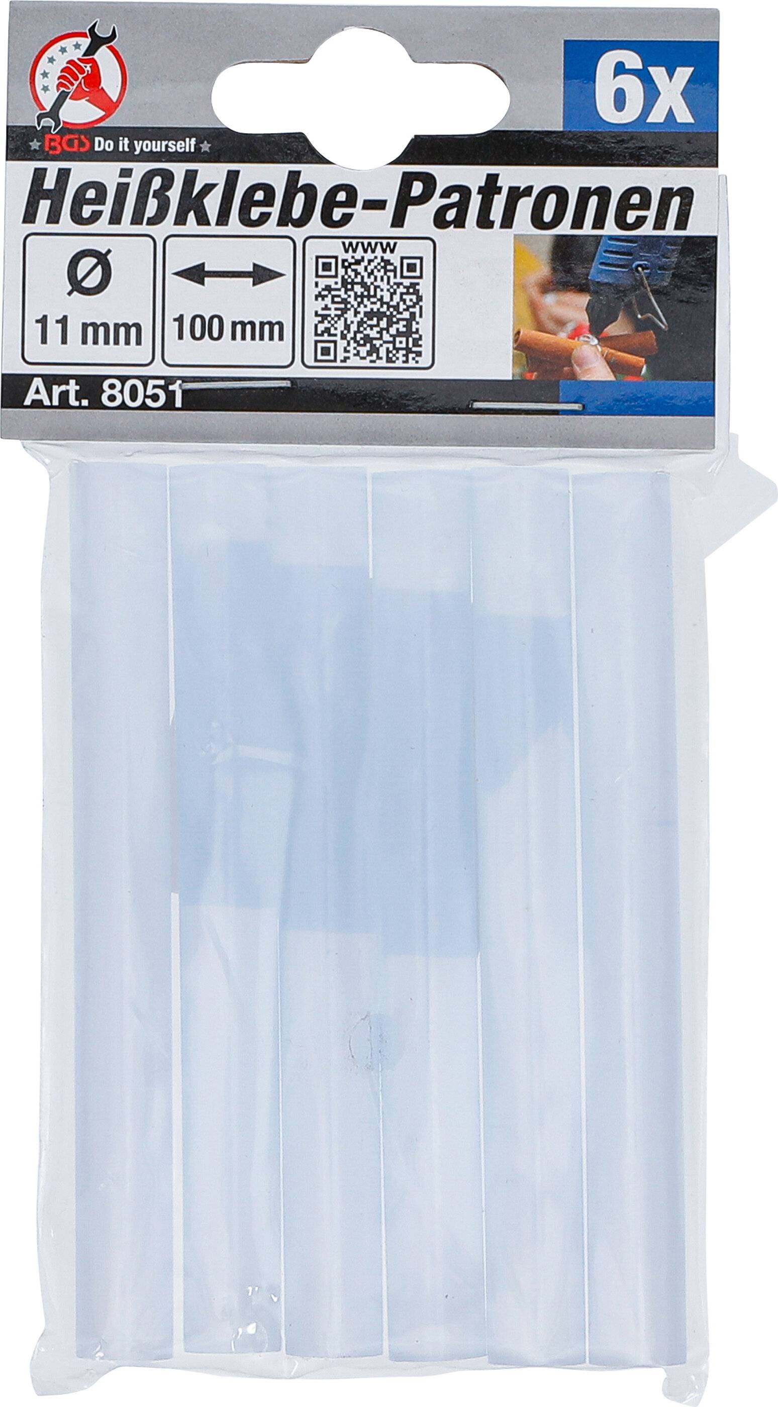 Heißklebe-Patronen transparent Ø 11 mm, 100 mm 6-tlg.-2