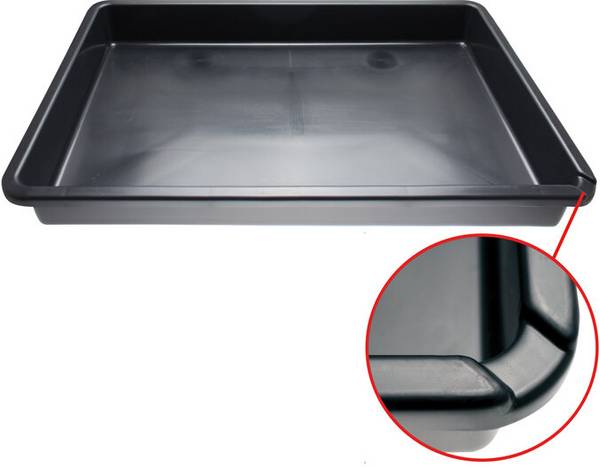 Auffangwanne 50 l mit abgesenkter Ecke für besseres Entleeren