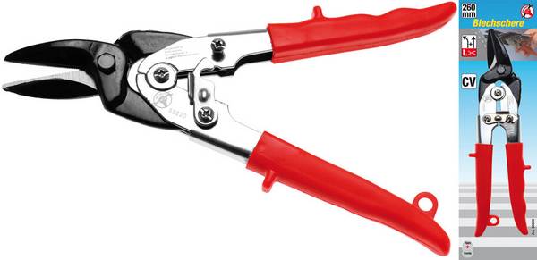 Blechschere links / gerade schneidend 260 mm