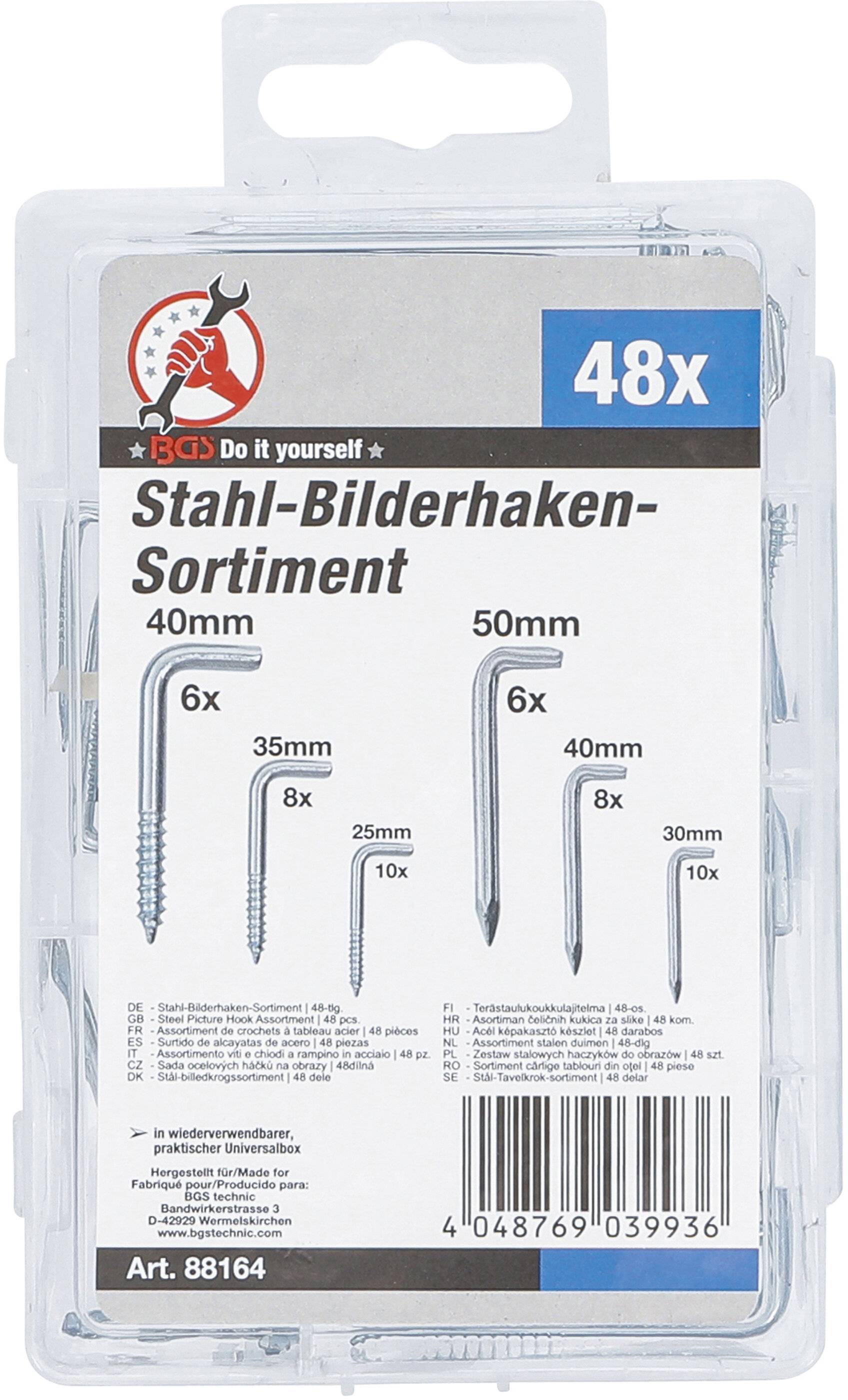 Stahl-Bilderhaken-Sortiment 48-tlg.-2
