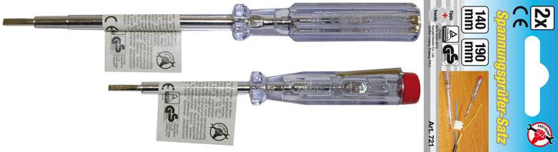 Spannungsprüfer 120 - 250 V 140 / 190 mm 2-tlg.-0