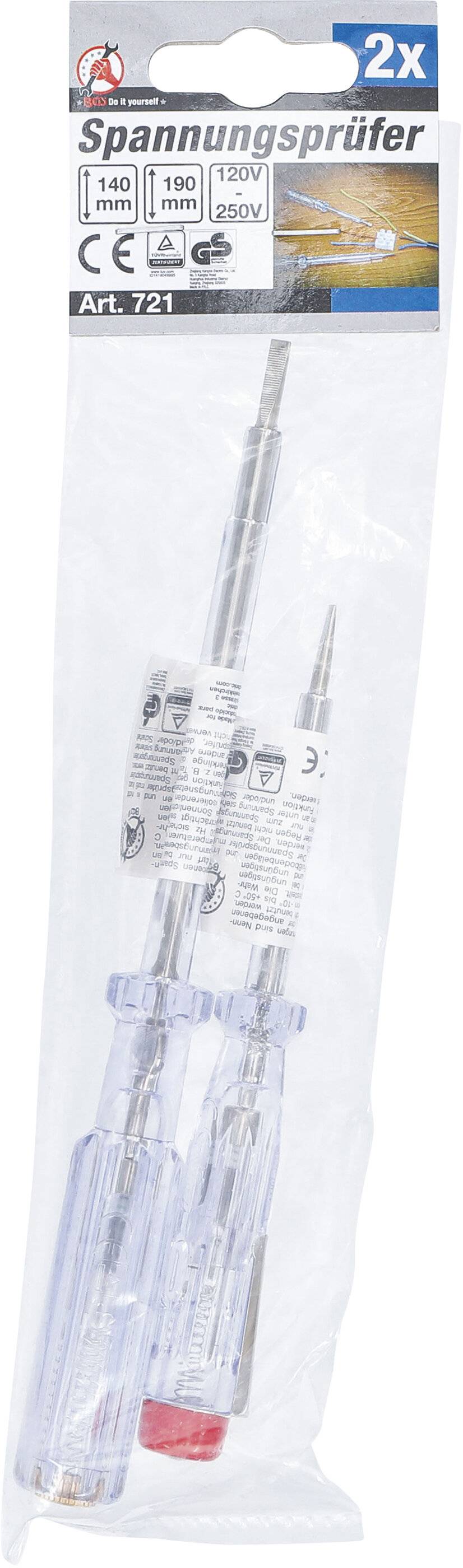 Spannungsprüfer 120 - 250 V 140 / 190 mm 2-tlg.-3