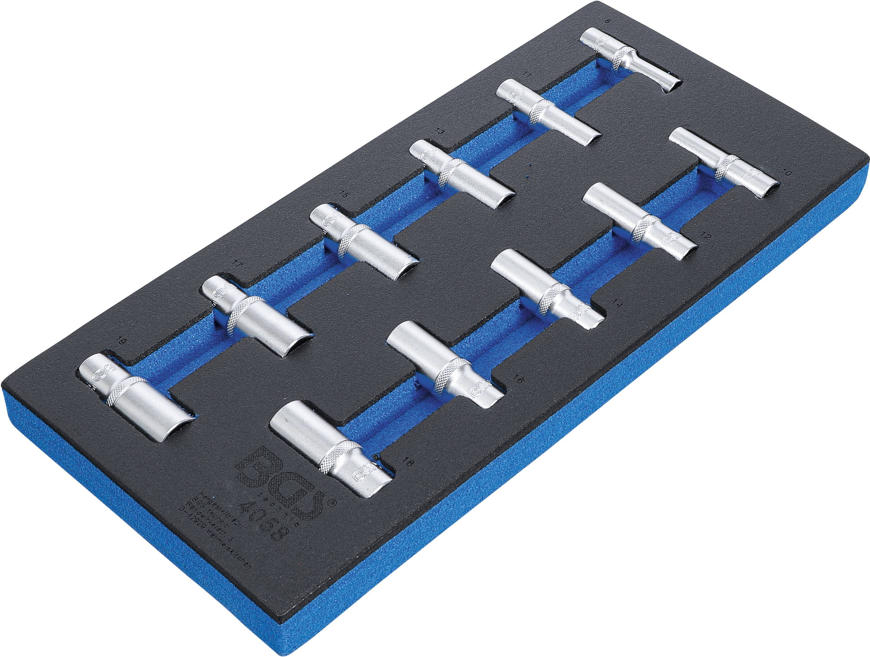 Werkstattwageneinlage 1/3: Steckschlüssel-Einsätze Sechskant 10 mm (3/8") 8 - 19 mm tief 11-tlg.-2