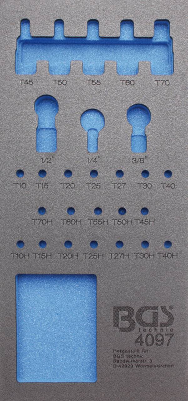 BGS 4097-1 Werkstattwageneinlage 1/3, leer, für Ar t. 4097