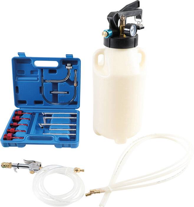 Druckluft-Öl-Absaug und Befüllgerät - für Getriebe - 1/4" Luftanschluss - 6 l Behälter-0