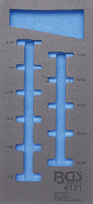 BGS 4121-1 Werkstattwageneinlage 1/3, leer, für Ar t. 4121-0
