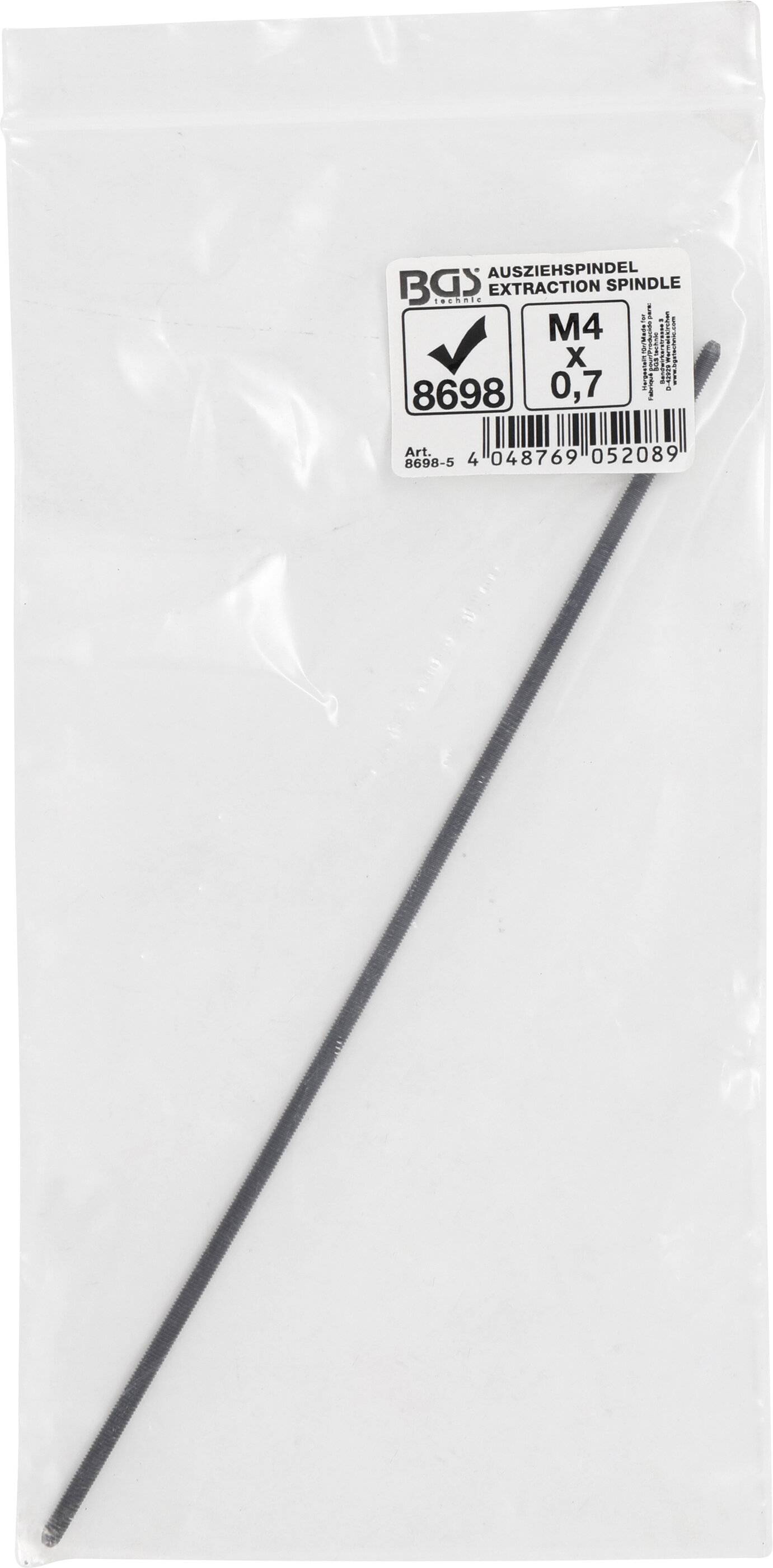 BGS 8698-5 Ausziehspindel, für Art. 8698, M4 x 0,7 x 100 mm-1